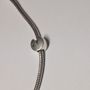 Silver Pac Man Charm for Pandora Style Bracelet‎